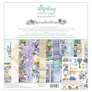 Lavendel Boerderij Scrapbookingcollectie Stansvormen en sticker Spaanplaatelementen van Mintay, doe-het-zelf papierkunst Kaartalbumbenodigdheden