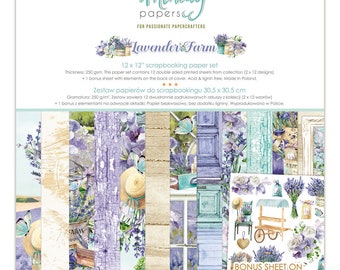 Lavender Farm Scrapbooking Collection Die Cuts & Sticker Chipboard Elements by Mintay, DIY Paper Crafts Card Album Supplies