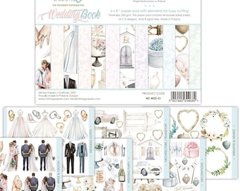 Livre de coupe Mintay pour mariage, embellissements décoratifs en papier à faire soi-même pour collage de fabrication de cartes de scrapbooking, éléments de journalisation indésirables à découper