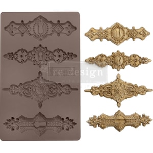 Molde decorativo vintage Tulumn Keyholes de Prima Re-Design, molde para arcilla, resina, jabón, decoración de tartas, apto para alimentos, reciclaje para renovación de muebles
