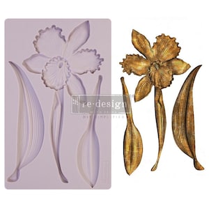 Wildflower Vintage Art Decor Mould by Prima Re-Design, Mold for Clay, Resin, Soap, Cake decor Food safe, Furniture renovation recycle