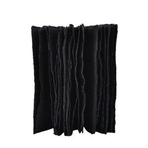 Stor handgjord konstjournal med svarta sidor, Lamali Liasse Noir bomullsskissbok, unik ekopresent till konstnär 7,5" x 10" tom bok bild 7