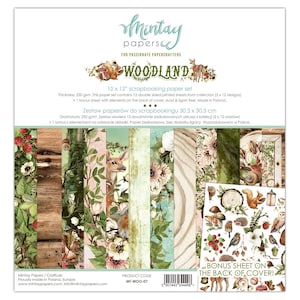 Woodland Scrapbooking Collection Die Cuts & Sticker Chipboard Elements by Mintay, Mystical Forest DIY Paper Crafting Card Album Supplies