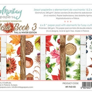 Può includere: Un blocco di carta con elementi per tagliare con precisione. Il blocco contiene 24 fogli a doppia faccia con motivi autunnali e invernali. La carta è priva di acidi e lignina e misura 15,2 x 20,3 cm.