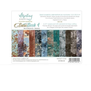 Grunge Basic Buch 4 Hintergründe von Mintay Papers, Basis Layout, Stanzen, Foto Matting Karton für Scrapbooking, Kartenherstellung, Alben