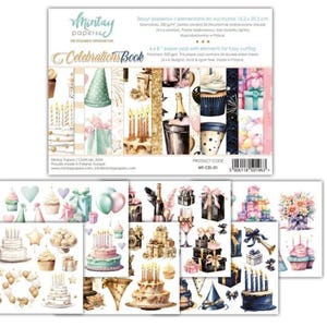 Celebrations Fussy Cutting Elements per scrapbooking e creazione di biglietti di Mintay Papers, abbellimenti di carta per album, regali per occasioni speciali