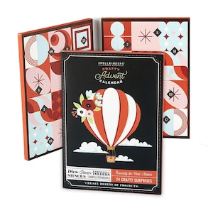 Spellbinders Crafty 2024 adventskalender, aftelkalender voor kerstkaarten Crafter Cadeau voor feestdagen met stempels, reliëfdruk, stansen, stencils