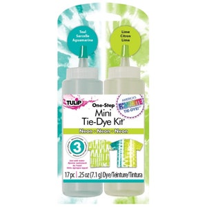 Tie-Dye Kit for creating your own Colorful Clothes, Tulip One-Step Mini Tie Dye Neon Set, Gift for creative kids, Family craft kit gift idea