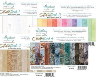 Backgrounds Mintay Papers Fussy Cutting Book Die-cut Elements for Scrapbooking & Card Making, fuzzy cutting elements, Basic Book Collection