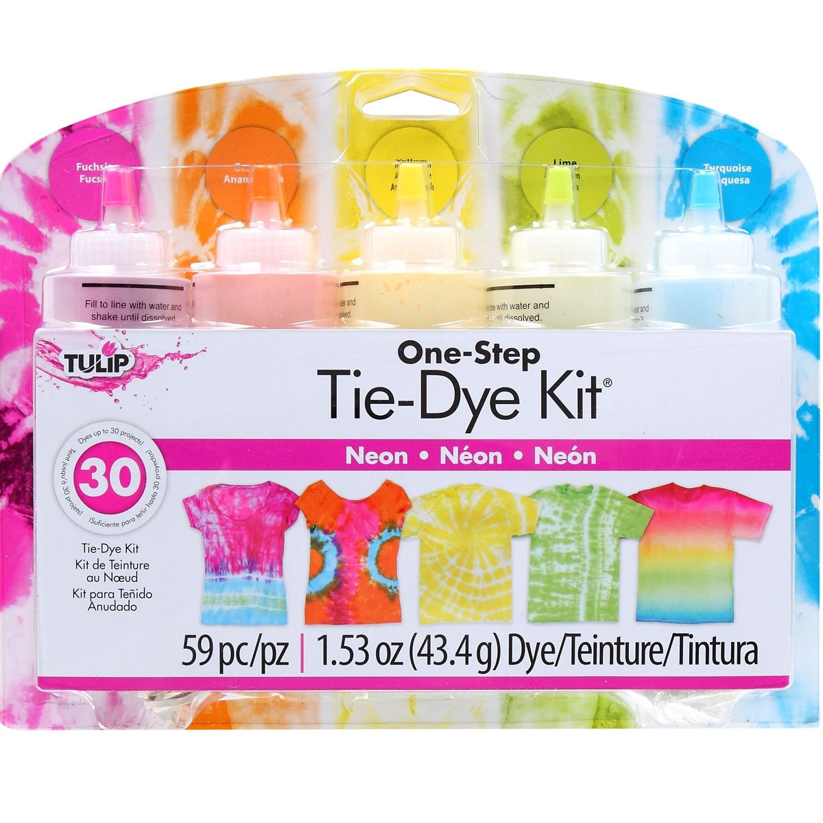 Tulip One-step Spray Tie Dye Kit Confetti, Kids Party Tie Dye Bundle,  Repurpose Paint Shoes, Fabrics, Clothes, Beachwear Kit, Soft Crafts 