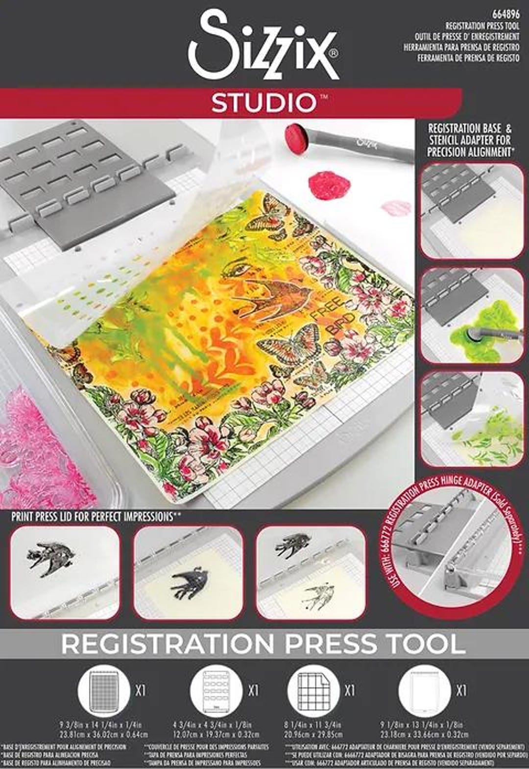 Sizzix Studio Registration Press Tool 666771 for Easy and Precise