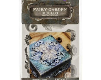 Fairy Garden Finnabair Fantasy Decor Mould van Prima Imaginarium, Food Safe Steampunk Girl wervelt flora mal voor klei, hars, zeep, cakedecor