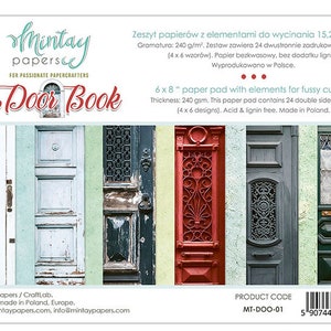 Mintay Papers Fussy Cutting Doors, elementi fustellati per scrapbooking e creazione di biglietti, libri per elementi di carta fuzzy cutting e effimeri