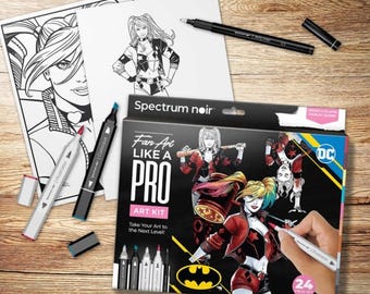 Harley Quinn Coloring Kit by Spectrum Noir, DC Comics Professional