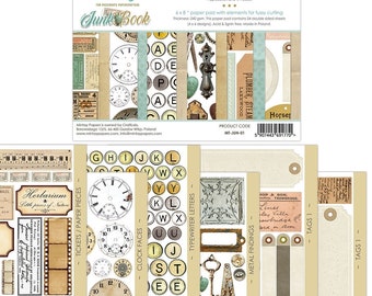 Mintay Papers Fussy Cutting Junk Book, Die-cut Elements for Scrapbooking and Card Making, Books for fuzzy cutting scrapbooking elements