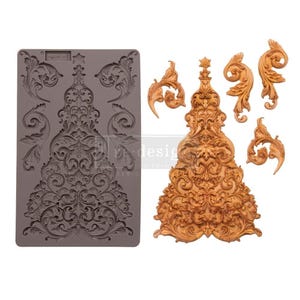 Glorious Tree Christmas Art Decor Mould by Prima Re-Design, Mold for Clay, Resin, Soap, Cake decor Food safe, Furniture renovation recycle