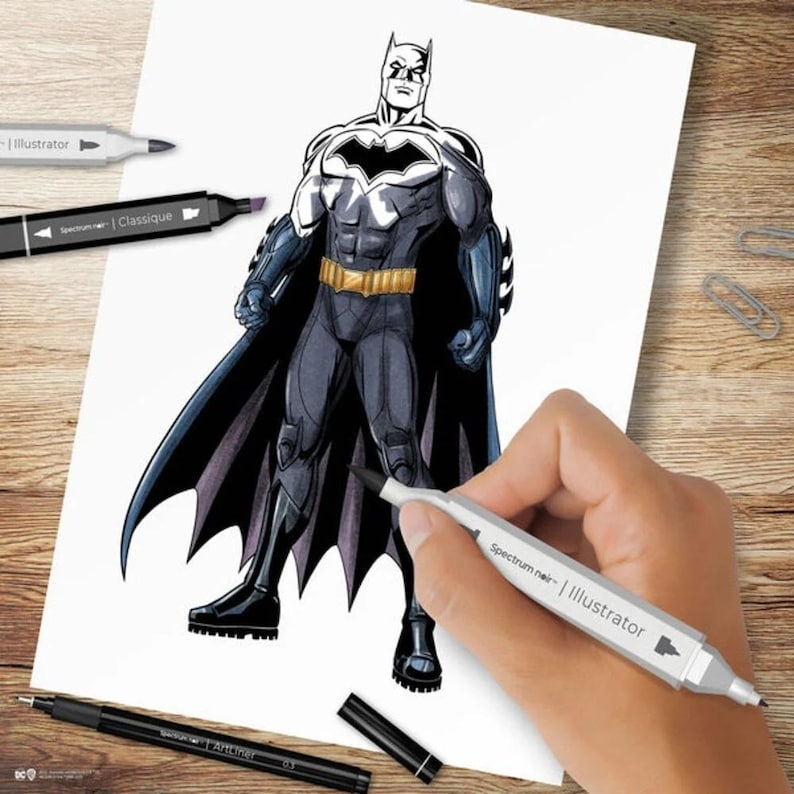 Batman Coloring Kit by Spectrum Noir, Learn DC Comics Professional ...