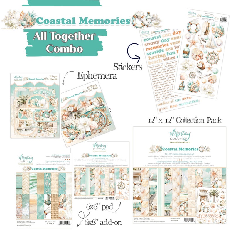 Coastal Memories Scrapbooking Collection by Mintay, Travel Vacation ...