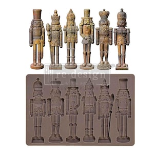 Nutcracker Magic Mould by Prima Re-Design, Vintage Art Decor Mold for Clay, Resin, Soap, Cake decor Food safe, Furniture renovation recycle