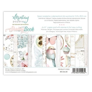 Peut inclure: Un bloc de papier de 15,2 x 20,3 cm avec des éléments pour découpage délicat. Le bloc contient 24 feuilles recto verso avec 4 motifs. Le papier est sans acide ni lignine et fabriqué en Pologne. Le bloc de papier est blanc avec des accents bleus, roses et verts. Le bloc de papier a un thème vintage shabby chic.