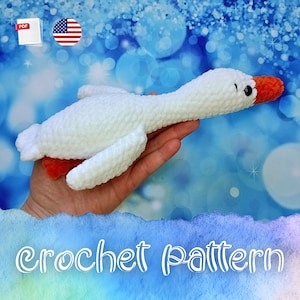 Amigurumi Goose Crochet Pattern, Crochet Animals, PDF Tutorial
