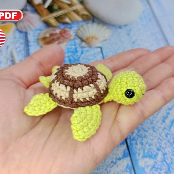 Crochet Sea Turtle Pattern, Crochet Sea Animals, Amigurumi Turtle, Crochet Sea Creature Pattern, Sea Turtle Keychain