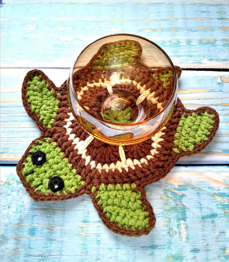 Crochet Pattern Coaster Turtle PDF INSTANT DOWNLOAD Crochet Etsy