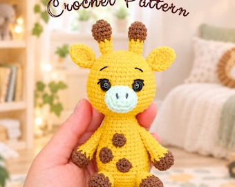 Häkelanleitung für eine Giraffe, Safari-Amigurumi-Tiere, Häkel-PDF-Tutorial