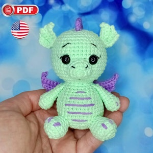 Amigurumi Dragon Crochet Pattern, Crochet Animals, PDF Tutorial