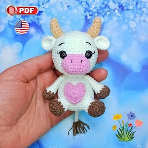 Cow Crochet Pattern, Amigurumi Cow Pattern, Crochet Farm Animals,  PDF Tutorial