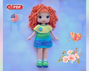 Crochet Doll Pattern, Amigurumi Doll Pattern, 12 inch Doll Clothes Pattern, Crochet Doll Body, Baby Doll Clothes
