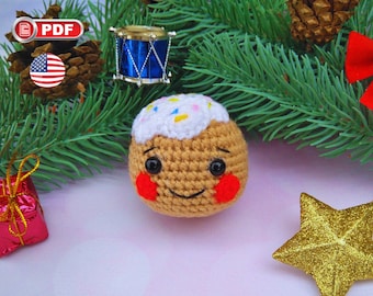 Patrón de crochet para adorno de jengibre, decoración navideña