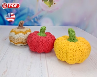 Crochet Pumpkin Pattern, Halloween Decoration, Pumpkin Decor, Halloween Crochet Pattern, Fall Table Decor