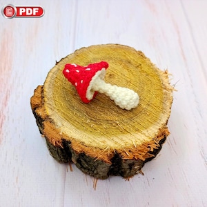 Mini Mushroom Crochet Pattern, Crochet Amanita Mushroom, Easy Crochet Pattern