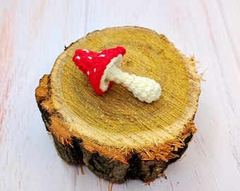 Patrón de minihongos a crochet, hongo amanita a crochet, patrón de crochet fácil