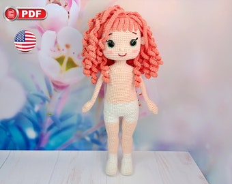 Crochet Doll Base Amigurumi Pattern, Doll Body PDF Pattern