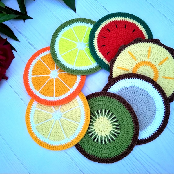 Crochet Coaster Etsy