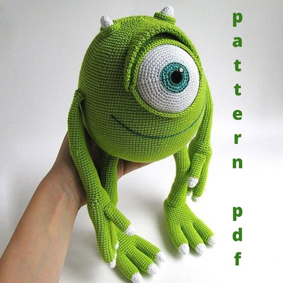 Mike Wazowski amigurumi crochet pattern Monsters Inc Etsy