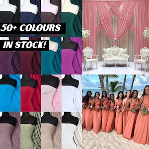 Tela de jersey elástico mate de tacto suave para confección de vestidos de damas de honor Infinity Dress Decor - Q36 de Tia Knight