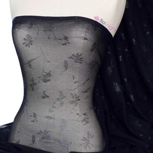 Helenka Mesh Shadow Print Material- Black Q138 BK By Tia Knight