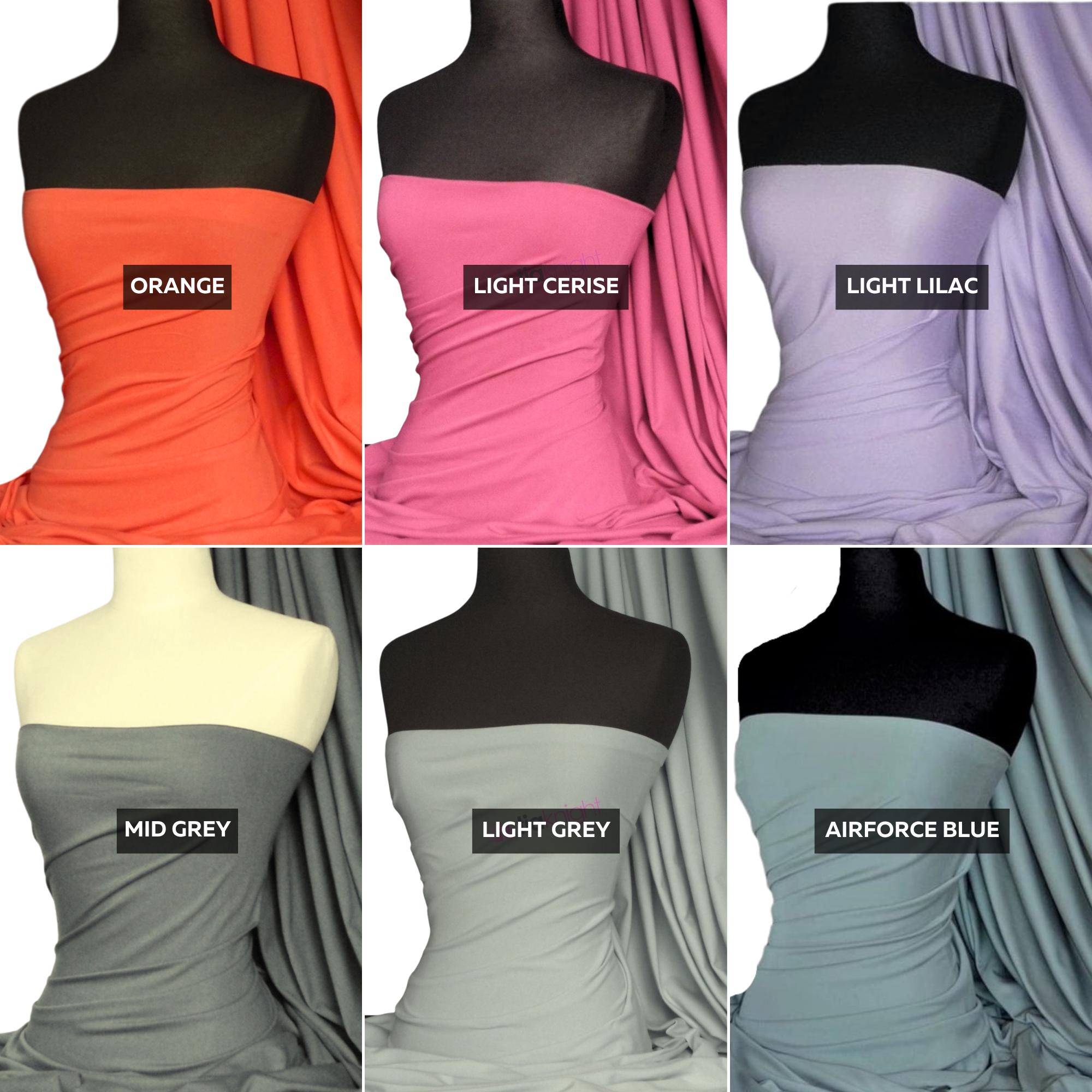 Cotton Elastane Jersey 4 Way Stretch T-shirt Dressmaking Fabric Q35 by ...