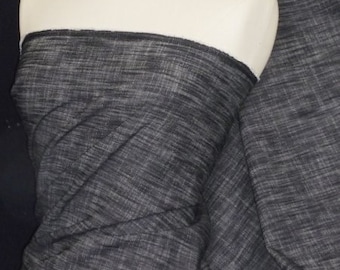 98% Cotton Stretch Fabric (160cm)- Denim Blue/Black Q1351 BLBK By Tia Knight