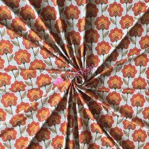 Luxe Heavy Matt Nylon Elastan 4-Wege-Stretch-Stoff - Funky Florals SQ646 ORMLT