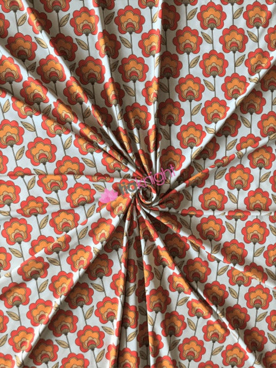 Luxe Heavy Matt Nylon Elastane Way Stretch Fabric Funky Florals SQ646  ORMLT