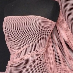 Fishnet (6mm) 4 Way Stretch Material - Light Dusky Pink Q319 LTDPN By Tia Knight