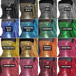 Showtime Fabric All Over Stitched 3mm Sequins SEQ53 By Tia Knight