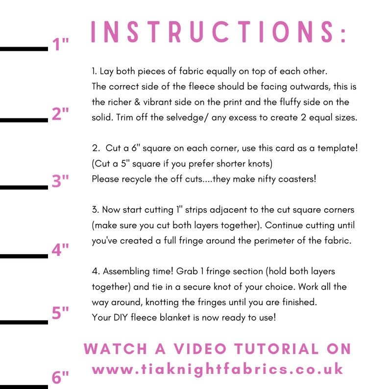 A/W Nosew Fleece Halloween Christmas Blanket DIY Kit Children & Adults