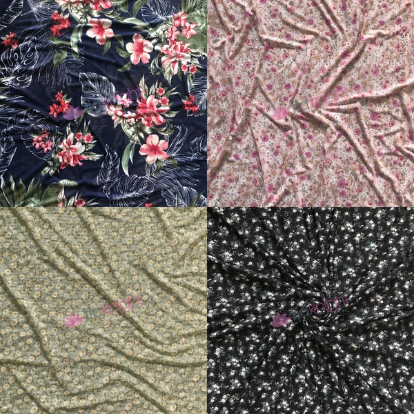 Power Mesh/ Net 4 Way Stretch Material - Floral Inspo Summer/Spring Prints By Tia Knight