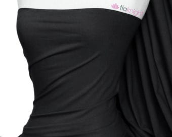 Cotton Elastane Jersey Light Weight 4 Way Stretch Fabric- Black Q1140 BK By Tia Knight