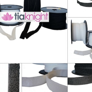Velcro Easy SEW-ON Hook and Loop Fastening Tape 25mm Wide SQ430 By Tia Knight